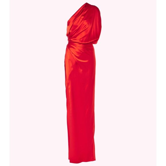 The Sei for FWRD Womens Drape Gown in Scarlet 10 New Long Maxi Formal Dress - Picture 12 of 16